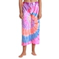 thumbnail image 1 of Just Love 100% Cotton Women Pajama Capri Pants Sleepwear (Tie Dye Colorful Swirl, Large), 1 of 3