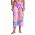 thumbnail image 1 of Just Love 100% Cotton Women Pajama Capri Pants Sleepwear (Tie Dye Colorful Swirl, Large), 1 of 3