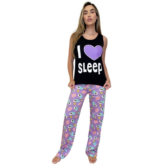 Just Love 100% Cotton Women Sleepwear Pajama Sets 6897-399-3X (Black - Love Sleep Sheep, X-large)