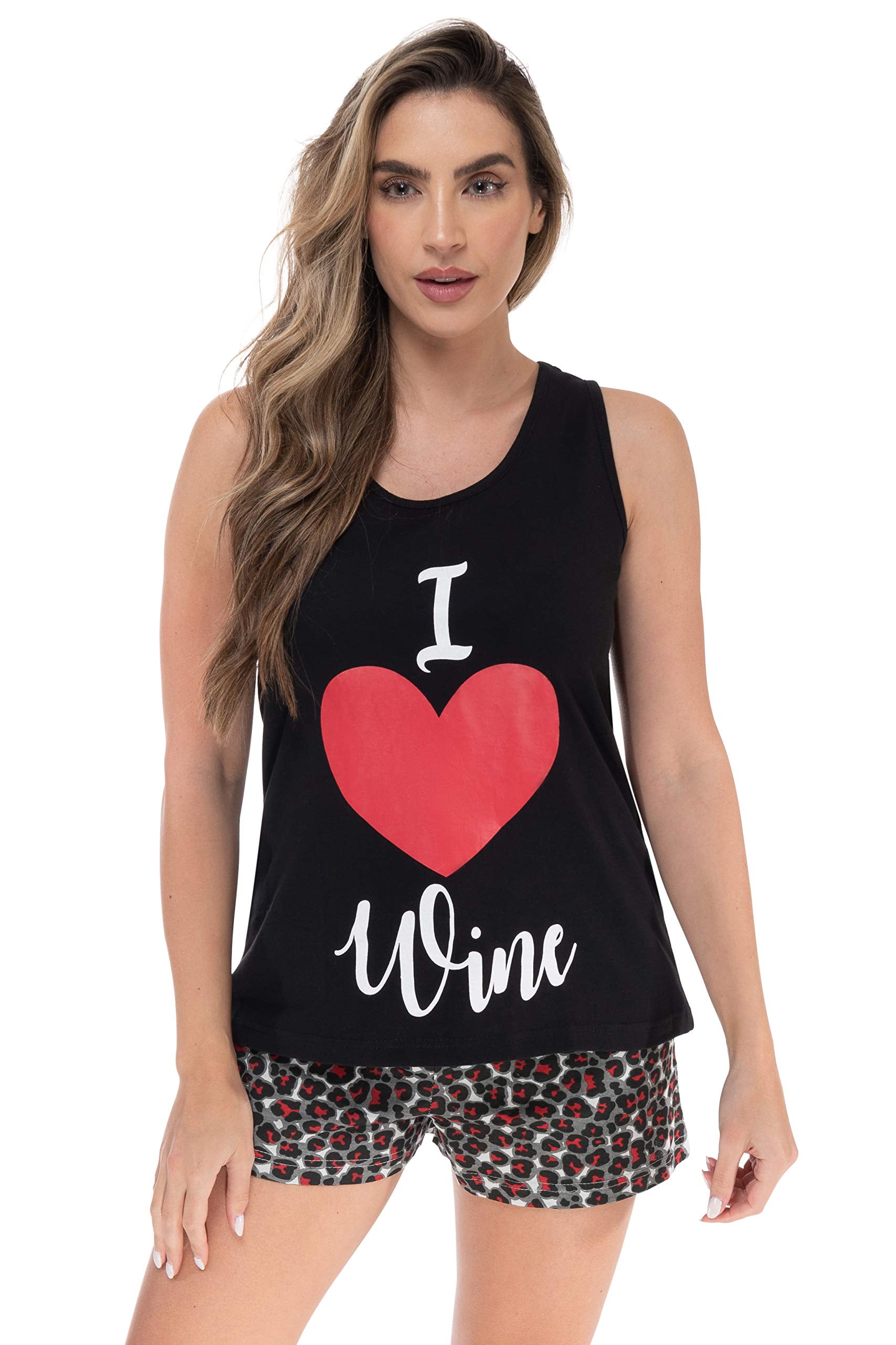 Just Love Women's 100% Cotton Pajama Short Set - 'I Love Sleeping All Day' Print, Comfy Sleepwear For Summer - View #4
