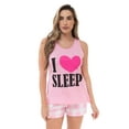 thumbnail image 1 of Just Love 100% Cotton Womens Sleepwear Pajama Set  Breathable, Natural Comfort (I Love Sleep - Pink, 1X), 1 of 3