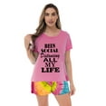 thumbnail image 1 of Just Love 100% Cotton Women Sleepwear Pajama Sets (Pink - Social Distance, 1X), 1 of 2