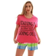 Just Love 100% Cotton Women Sleepwear Pajama Sets (Tie Dye Rainbow, Medium)