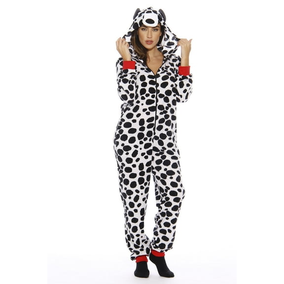 Just Love Adult Bodysuit / Pajamas (Dalmation, Large)
