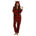 thumbnail image 1 of Just Love Adult Bodysuit with Animal Prints / Pajamas (Buffalo Plaid, Medium), 1 of 4