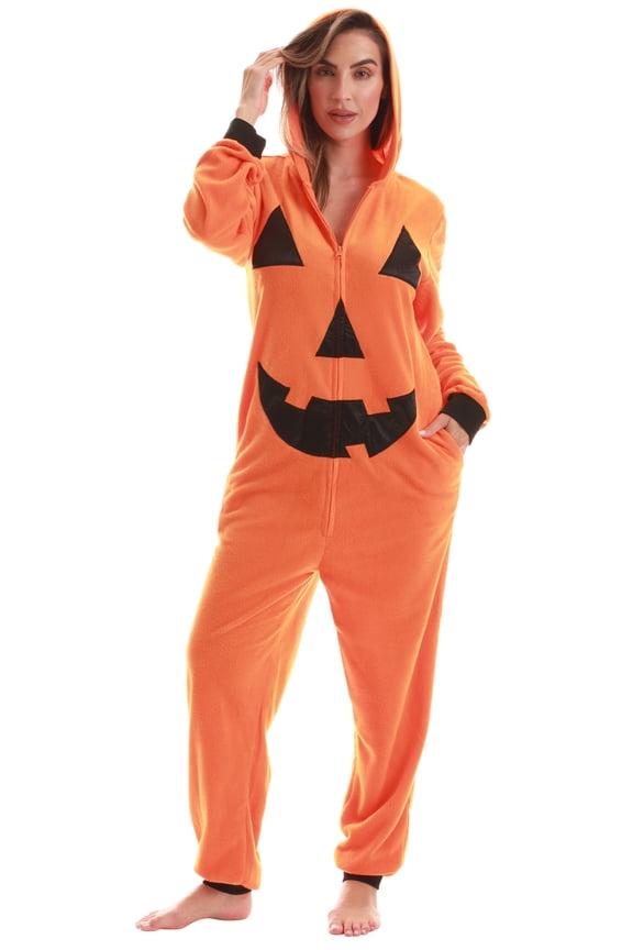 One‑Piece Pajamas (Pumpkin, Large)