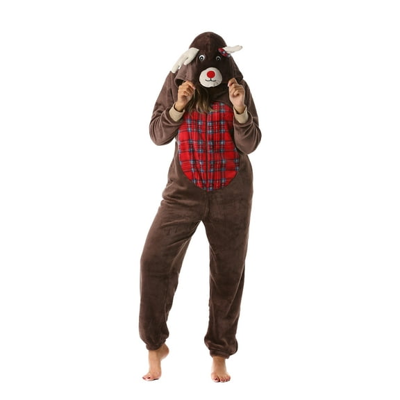 Just Love Adult Onesie / Pajamas (Reindeer, Small)