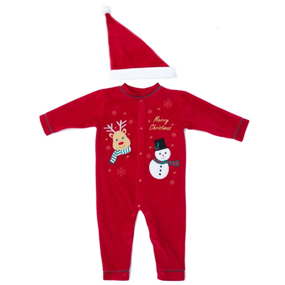 Just Love Baby Coveralls (Reindeer With Snowman, 0-3 Months)