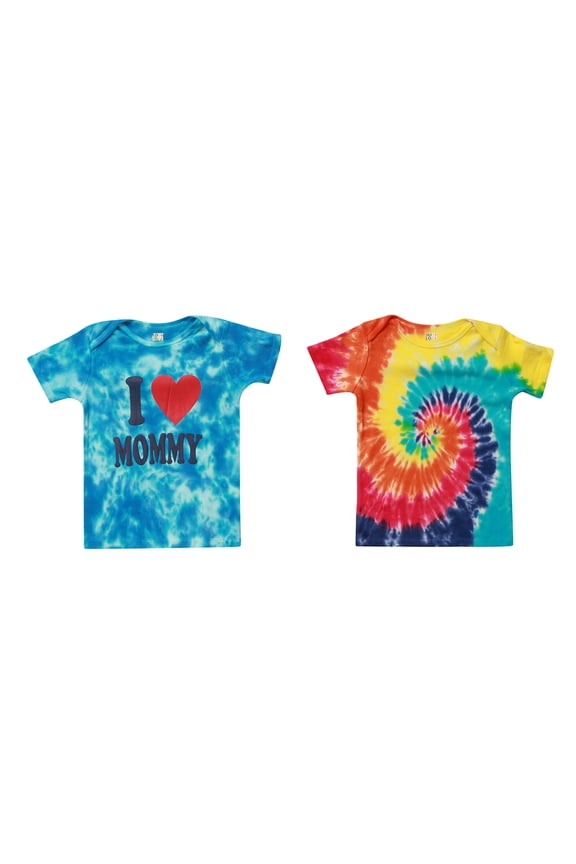 Boys T-Shirts (Pack of 2) (Boys 12 Months, Mommy and Tie Dye)