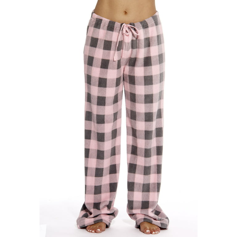 Just Love Buffalo Plaid Plush Pajama Pant (Buffalo Plaid Pink / Charcoal,  X-large)