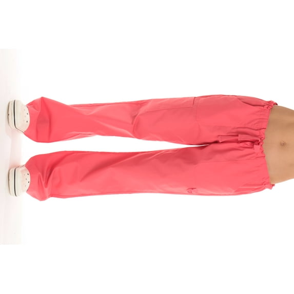 Just Love Cargo Solid Scrub Pants for Women (Coral, Medium)