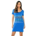 thumbnail image 1 of Just Love Comfortable Sleep Dress Shirt for Women - Ideal for Sleeping and Lounging in Dorms (Blue - Over Slept, Small), 1 of 3