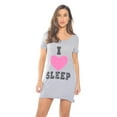 thumbnail image 1 of Just Love Comfortable Sleep Dress Shirt for Women - Ideal for Sleeping and Lounging in Dorms (Grey - I Heart Sleep, Medium), 1 of 3