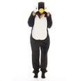 thumbnail image 1 of Just Love Comfortable and Cute Adult Animal Onesie Pajamas - Perfect for Lounging and Sleepwear (Black Penguin, XX-Large), 1 of 4