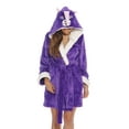 thumbnail image 1 of Just Love Critter Robe Sherpa Trim Velour Robes for Women (Unicorn (Velour), Small), 1 of 2
