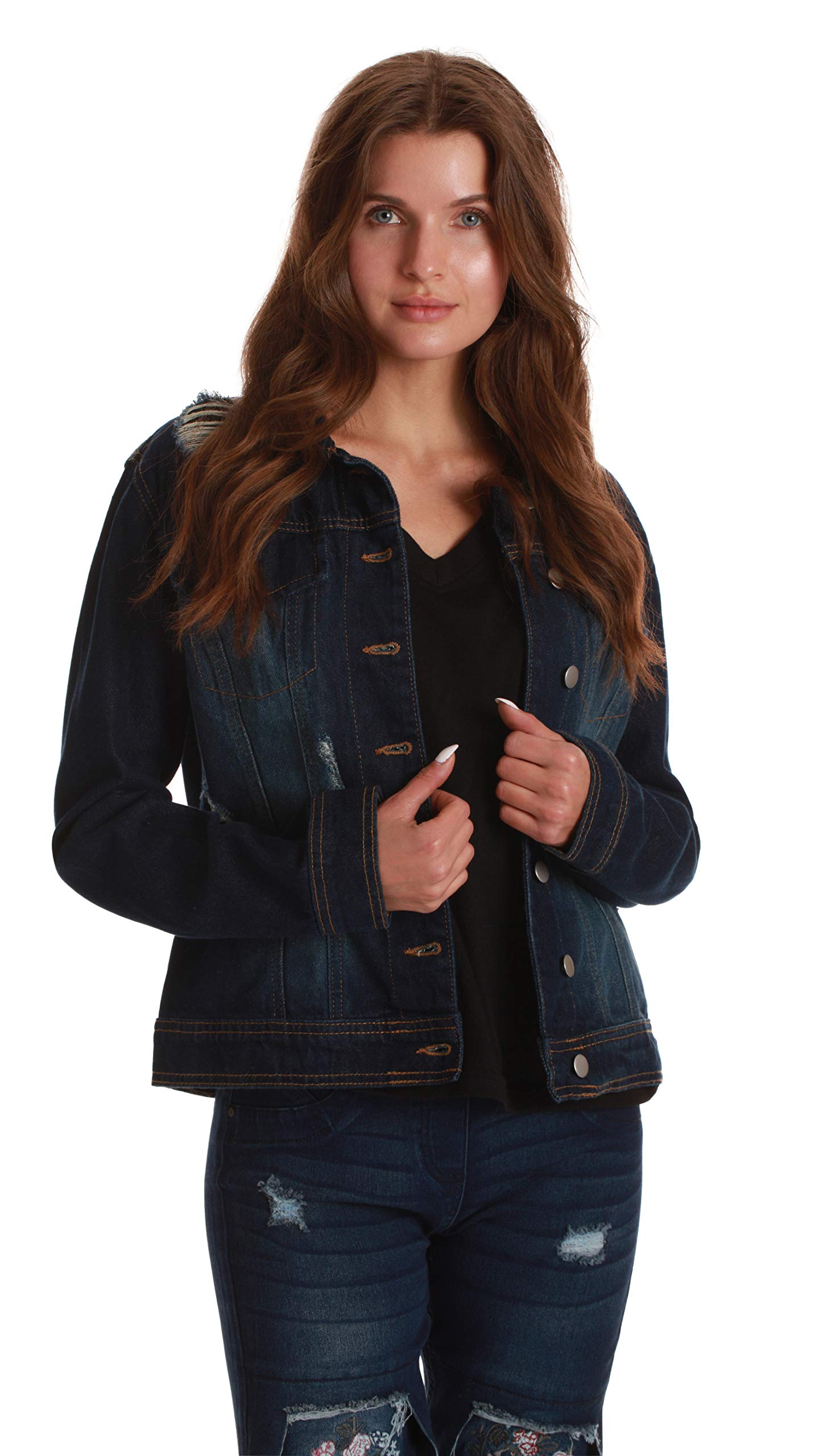 Just Love Denim Jackets for Women 6879-LTDEN-XXXL (Dark Denim, Large) - image 1 of 3