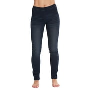 Just Love Women's Denim Jeggings with Pockets - Comfortable Stretch Jeans Leggings (Black Denim, Medium)