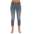 thumbnail image 1 of Just Love Denim Wash Capri Jeggings for Women 6855-BLK-3X (Light Denim Capri, Small), 1 of 3