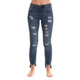 thumbnail image 1 of Just Love Denim Wash Ripped Jeggings for Women (Medium Ripped Denim Stretch Fabric, 2X), 1 of 3