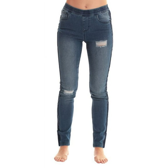 Just Love Denim Wash Ripped Jeggings for Women
