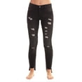 thumbnail image 1 of Just Love Denim Wash Ripped Jeggings for Women, 1 of 3