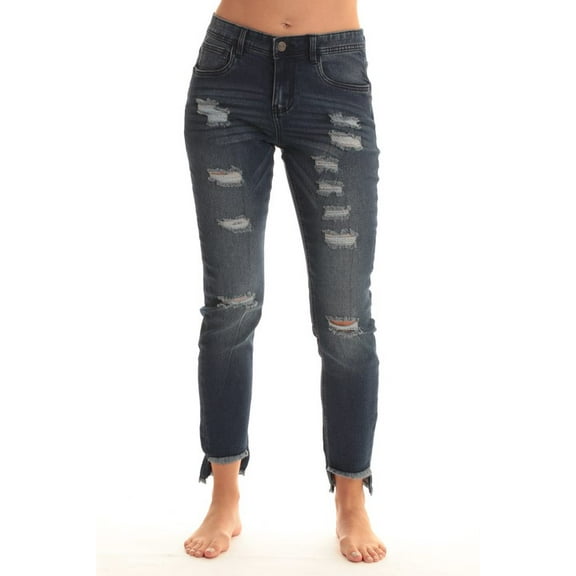 Just Love Denim Wash Ripped Jeggings for Women