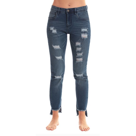 Just Love Denim Wash Ripped Jeggings for Women