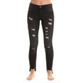 thumbnail image 1 of Just Love Denim Wash Ripped Jeggings for Women, 1 of 3
