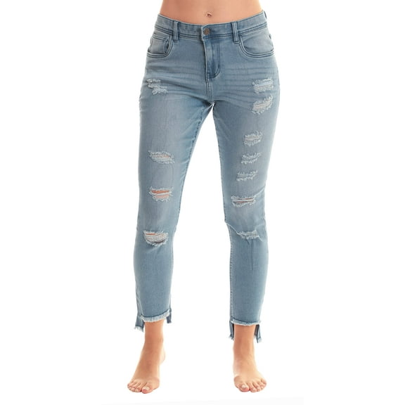 Just Love Denim Wash Ripped Jeggings for Women