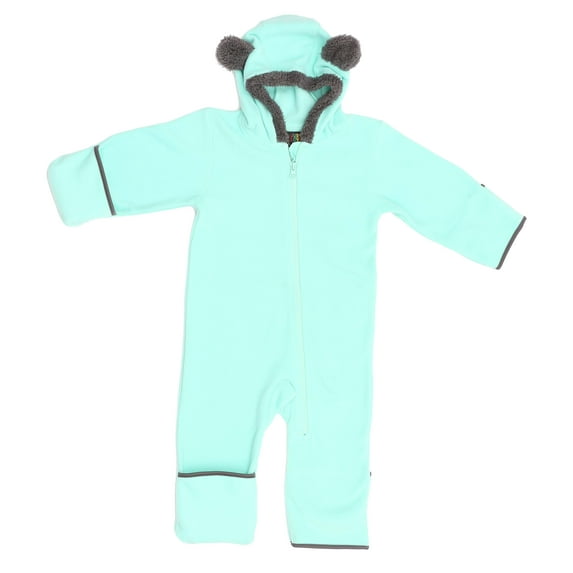 Just Love Fleece Baby Girl Bunting Pram Snowsuit (Mint / Grey, 24 Months)