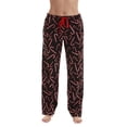 thumbnail image 1 of Just Love Fleece Pajama Pants for Women Sleepwear PJs. (Black - Candy Cane, X-Small), 1 of 3