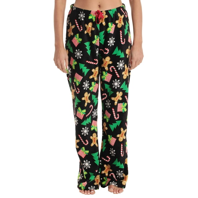Just Love Fleece Pajama Pants for Women Sleepwear PJs (Black