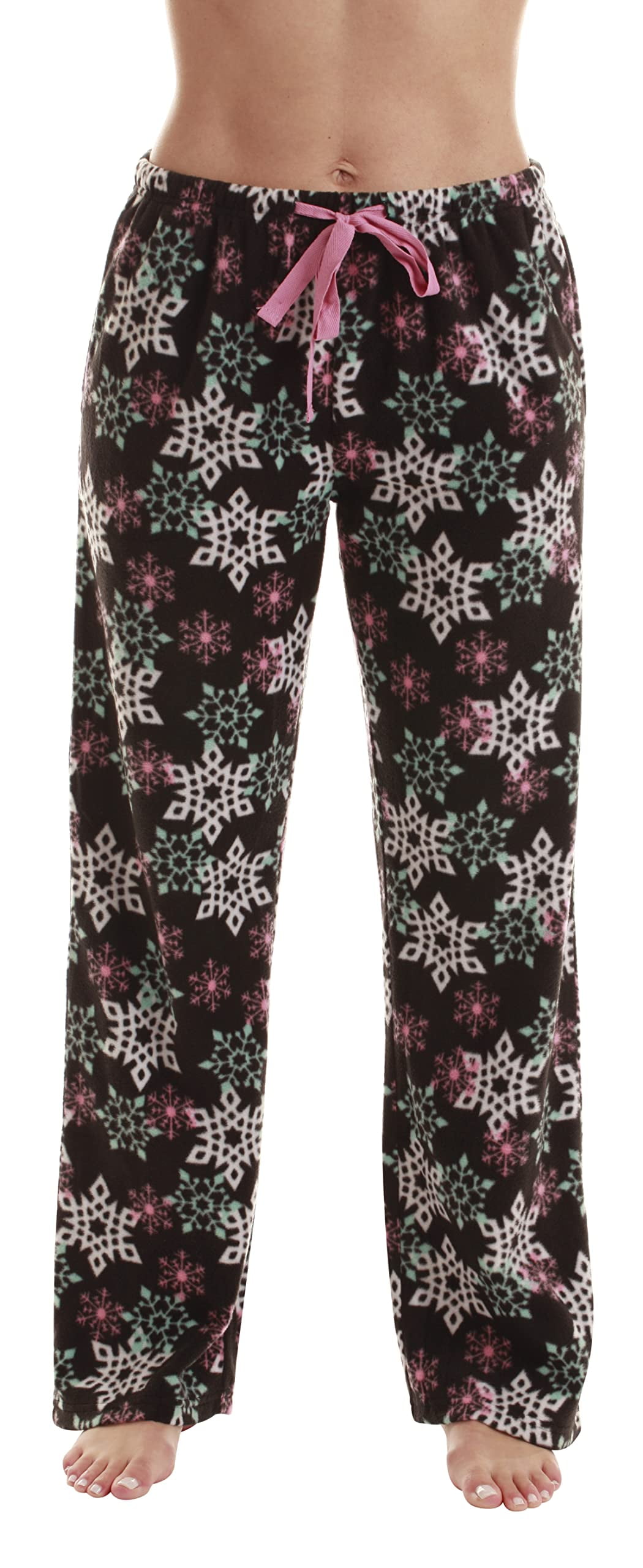 Just Love Fleece Pajama Pants for Women Sleepwear PJs. (Black - Winter ...