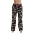 thumbnail image 1 of Just Love Fleece Pajama Pants for Women Sleepwear PJs. (Black - Winter Snowflake, Medium), 1 of 3