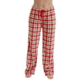 thumbnail image 1 of Just Love Fleece Pajama Pants for Women Sleepwear PJs (Festive Plaid, Medium), 1 of 3