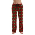 thumbnail image 1 of Just Love Fleece Pajama Pants for Women Sleepwear PJs (Multi Xmas Plaid, Medium), 1 of 3