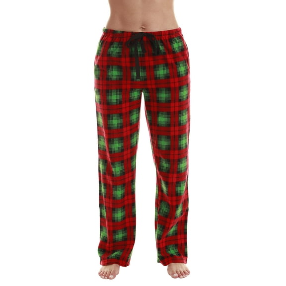 Just Love Fleece Pajama Pants for Women Sleepwear PJs (Multi Xmas Plaid, X-Small)