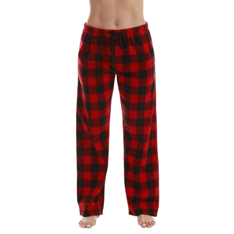 Just Love Fleece Pajama Pants for Women Sleepwear PJs (Red - Buffalo Plaid,  1X) 