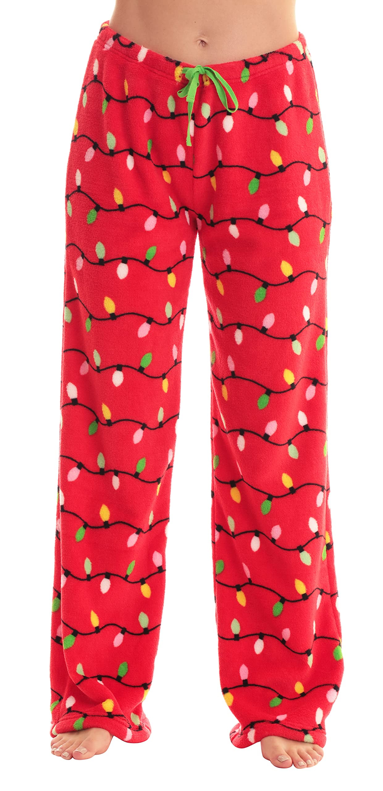 Just Love Fleece Pajama Pants for Women Sleepwear PJs (Red - Xmas ...