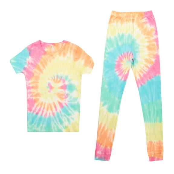 Just Love Girls Cotton Pajama Sets for Comfortable Sleepwear (Pastel - Tie Dye, 4T)