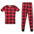 thumbnail image 1 of Just Love Girls Cotton Pajama Sets for Comfortable Sleepwear (Red - Buffalo Plaid Short Sleeve with Pant, Girls 14-16), 1 of 1