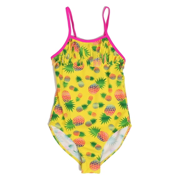 Just Love Girls One Piece Bathing Suits Swimwear for Girl 86692-10411-7-8 (Yellow - Rainbow Pineapple, 5-6 Years)