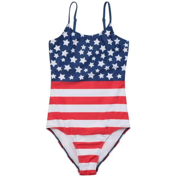 Just Love Girls One Piece Bathing Suits Swimwear for Girl (Americana, 10-12 Years)