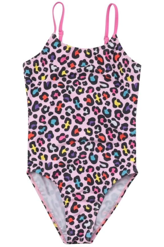 Girls One Piece Bathing Suits Swimwear for Girl (Cheetah Print, 10-12 Years)