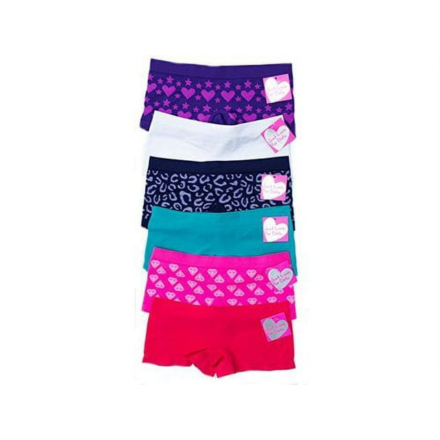 Just Love Girls' Seamless Panties Pack of 6 Comfortable Underwear