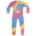 thumbnail image 1 of Just Love Girls Thermal Union Suit - Warm and Comfortable Base Layer for Cold Weather (Tie Dye - Pastel Brights, Girls 6X), 1 of 1