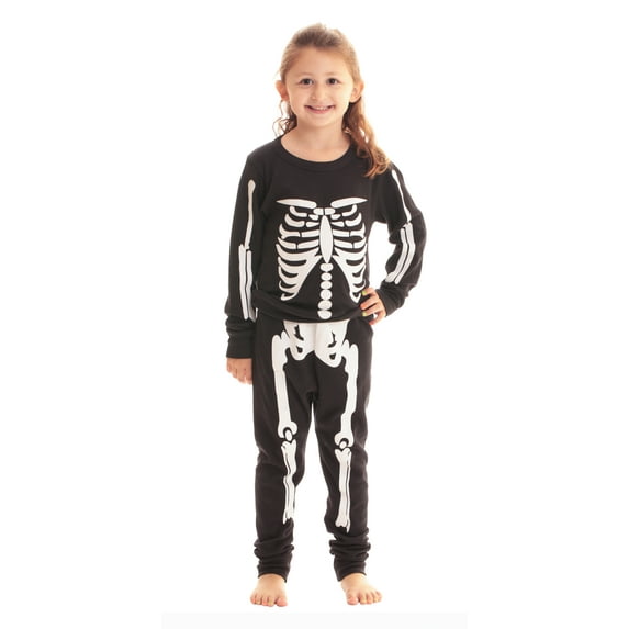 Just Love Girls Tie Dye Two Piece Thermal Underwear Set (Skeleton, 4)