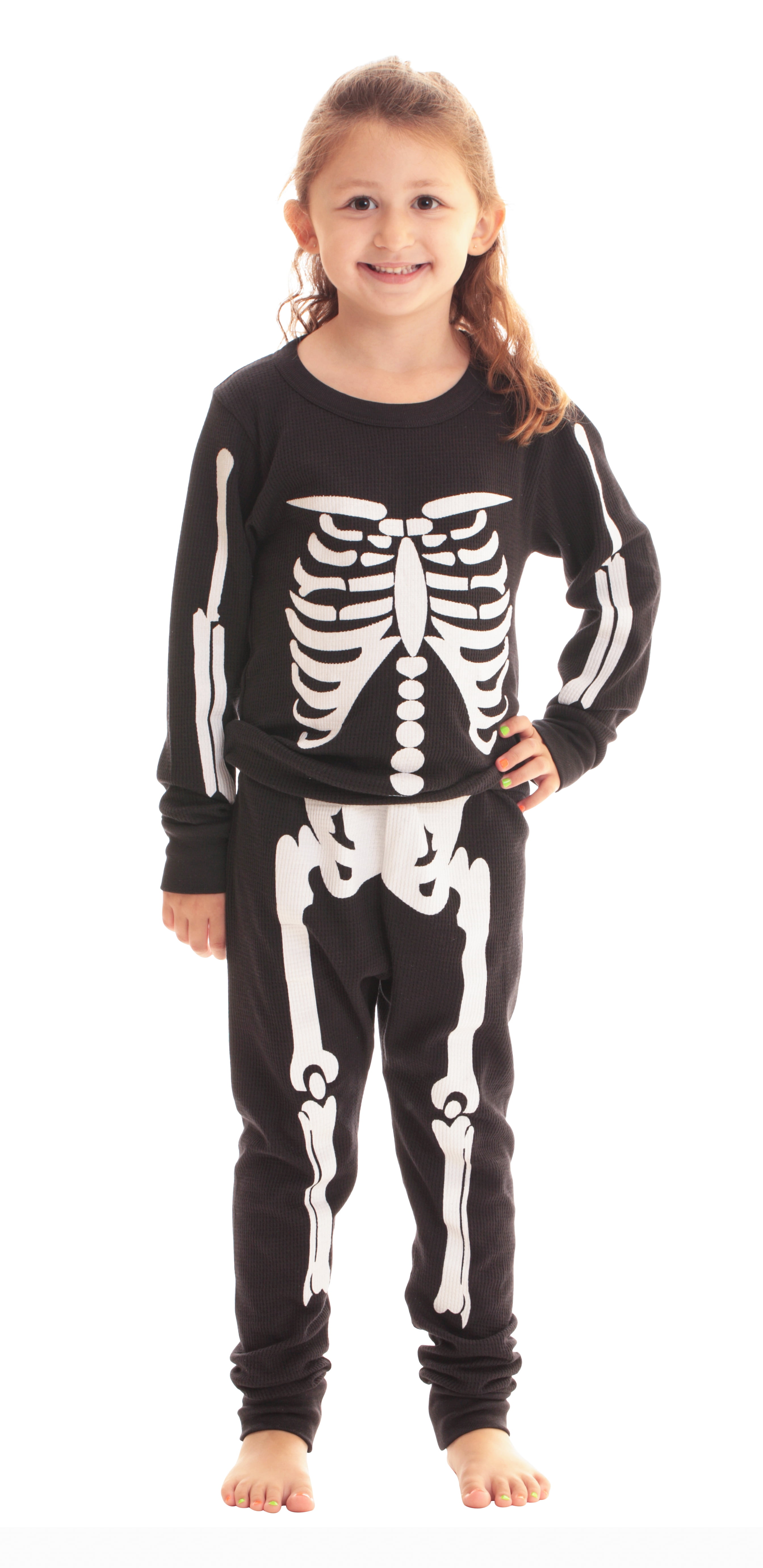 Just Love Girls Tie Dye Two Piece Thermal Underwear Set Skeleton 7 8