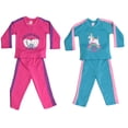 thumbnail image 1 of Just Love Girls Two Piece Fleece Set (Pack of 2) 17017-A-3T (Turquoise - Unicorn and Fuchsia - Princess, Girls 12 Months), 1 of 3