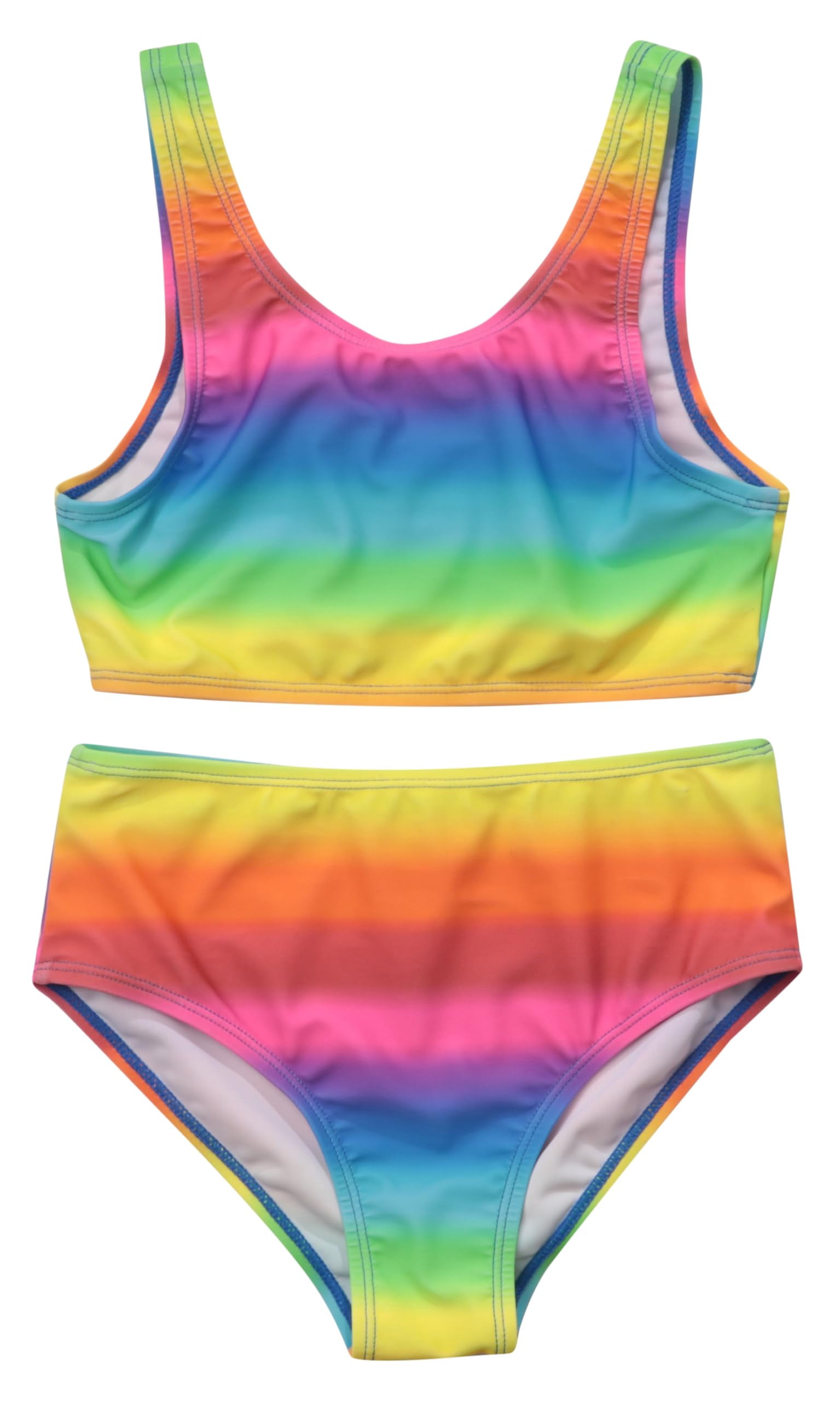 Just Love Girls' UPF 50+ 2-Piece Bikini Swimsuit Set – Neon, Tie